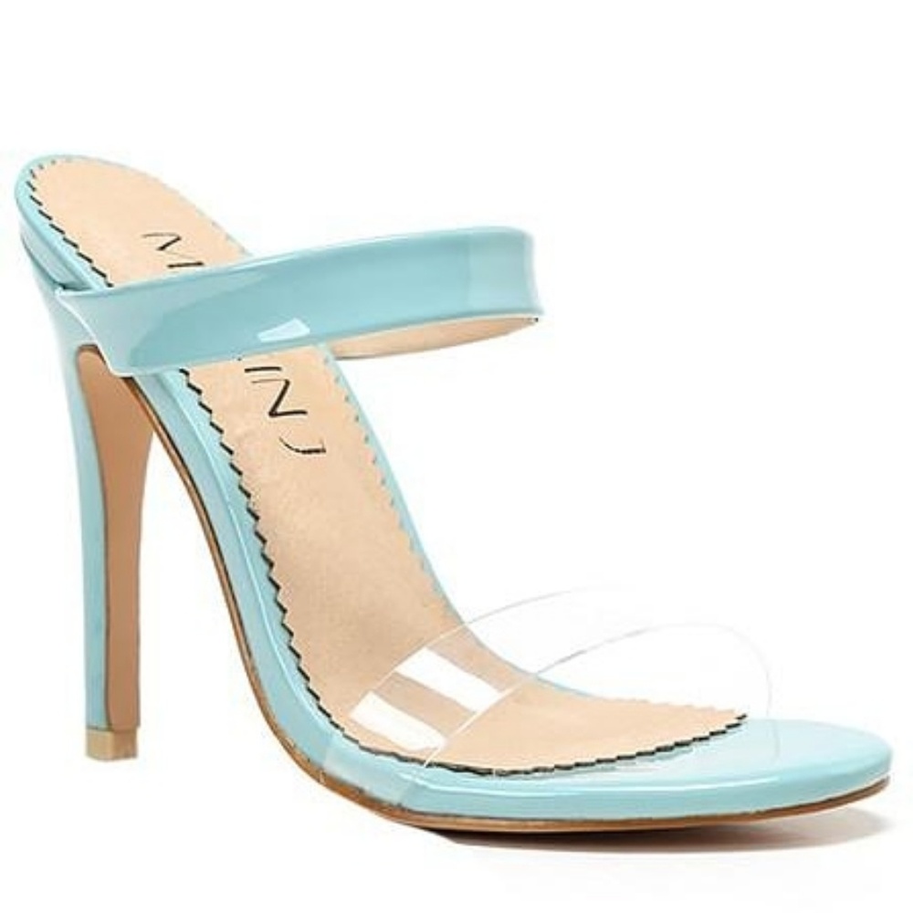 Slip-On Heel with Clear Strap